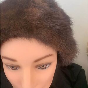 Vintage Real Fur Hat Mink